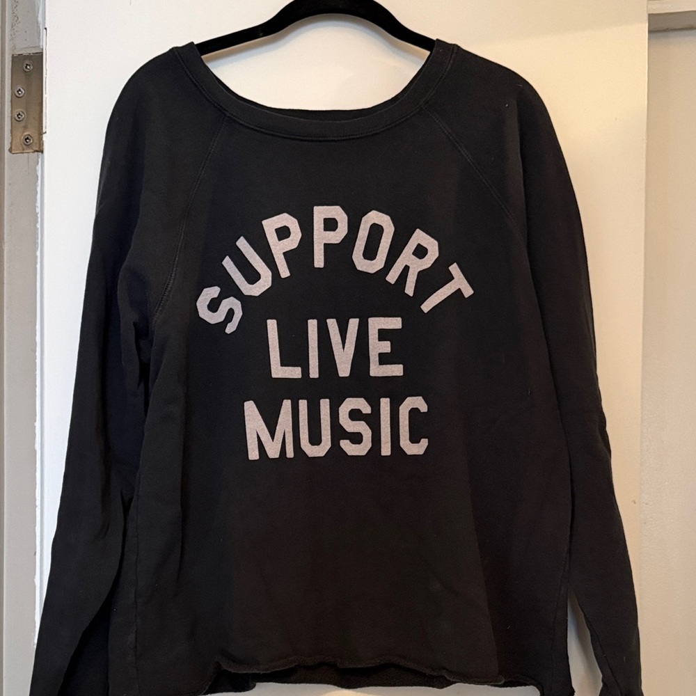Support Live Music Women's Crew Neck Sweatshirt. From Anthropology. Size M.
